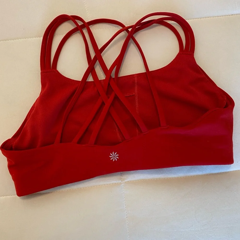 Red Athleta Sports Bra - Picture 2 of 3